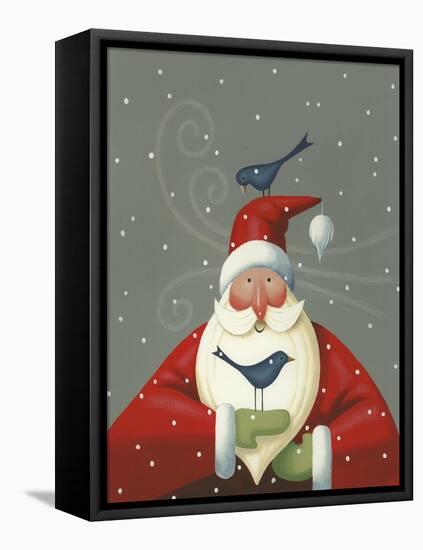 Santa with Bluebirds-Margaret Wilson-Framed Premier Image Canvas