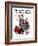 "Santa with Elves" Saturday Evening Post Cover, December 2,1922-Norman Rockwell-Framed Premium Giclee Print