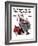 "Santa with Elves" Saturday Evening Post Cover, December 2,1922-Norman Rockwell-Framed Giclee Print