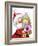 Santa With Girl-MAKIKO-Framed Giclee Print