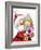 Santa With Girl-MAKIKO-Framed Giclee Print