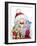 Santa With Presents-MAKIKO-Framed Giclee Print