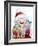 Santa With Presents-MAKIKO-Framed Giclee Print