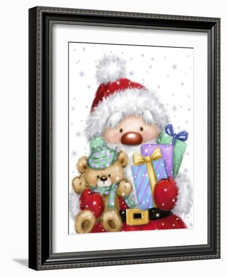 Santa With Presents-MAKIKO-Framed Giclee Print