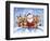Santa With Reindeers-MAKIKO-Framed Giclee Print