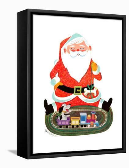 Santa with Train - Jack & Jill-Jack Weaver-Framed Premier Image Canvas