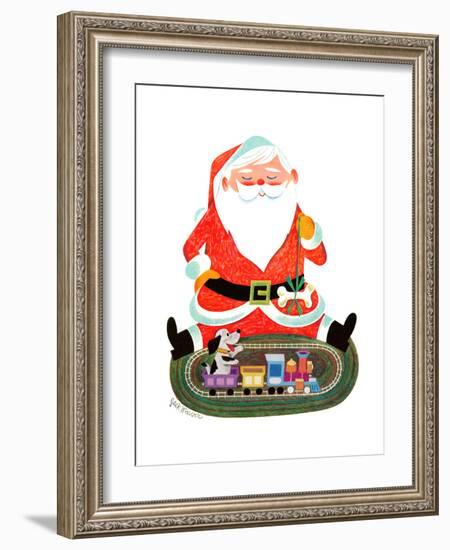 Santa with Train - Jack & Jill-Jack Weaver-Framed Giclee Print