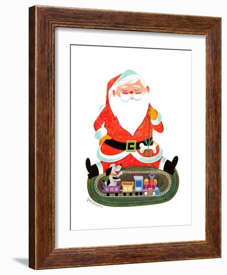 Santa with Train - Jack & Jill-Jack Weaver-Framed Giclee Print