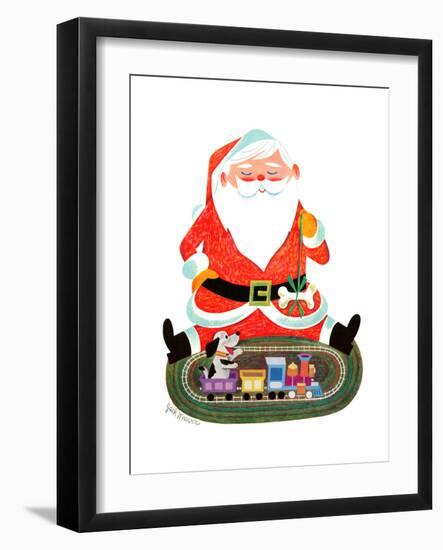 Santa with Train - Jack & Jill-Jack Weaver-Framed Giclee Print