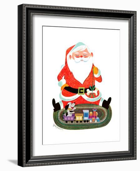 Santa with Train - Jack & Jill-Jack Weaver-Framed Giclee Print