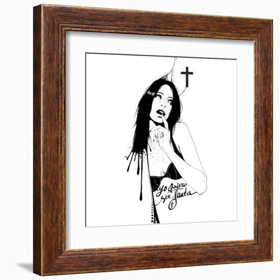 Santa-Manuel Rebollo-Framed Art Print