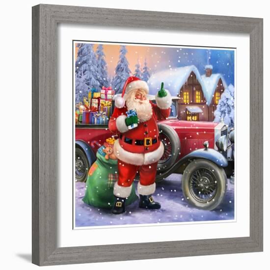 Santa-Art House Design-Framed Giclee Print