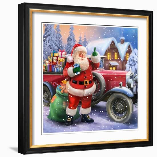 Santa-Art House Design-Framed Giclee Print