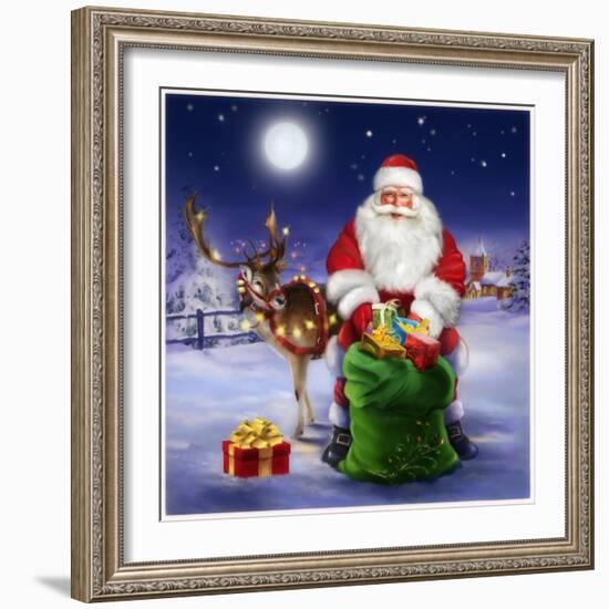 Santa-Art House Design-Framed Giclee Print