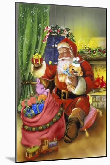 Santa-Art House Design-Mounted Giclee Print