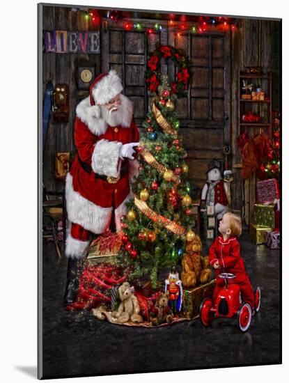 Santa-Santa’s Workshop-Mounted Giclee Print