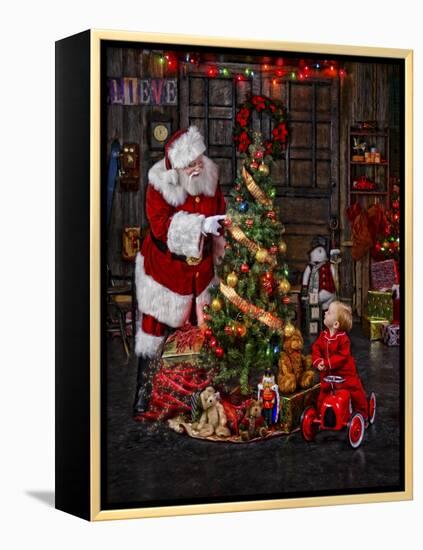 Santa-Santa’s Workshop-Framed Premier Image Canvas