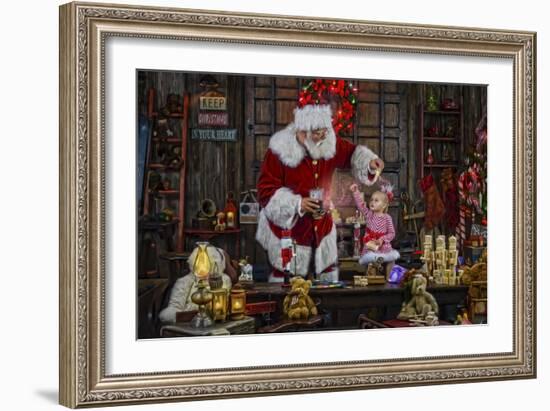 Santa-Santa’s Workshop-Framed Giclee Print