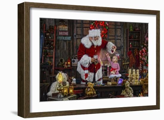 Santa-Santa’s Workshop-Framed Giclee Print