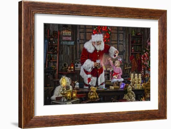 Santa-Santa’s Workshop-Framed Giclee Print