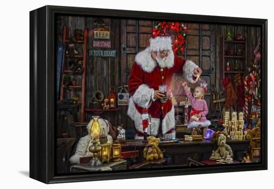 Santa-Santa’s Workshop-Framed Premier Image Canvas