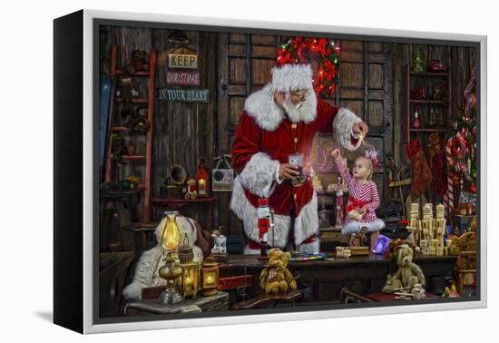 Santa-Santa’s Workshop-Framed Premier Image Canvas