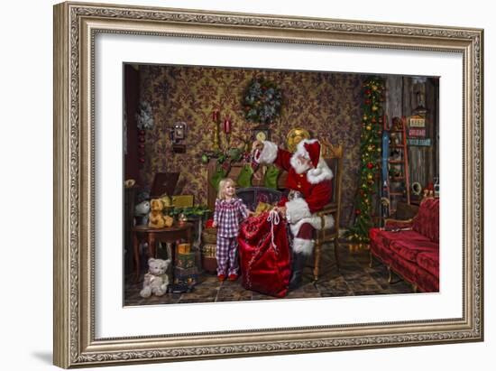 Santa-Santa’s Workshop-Framed Giclee Print