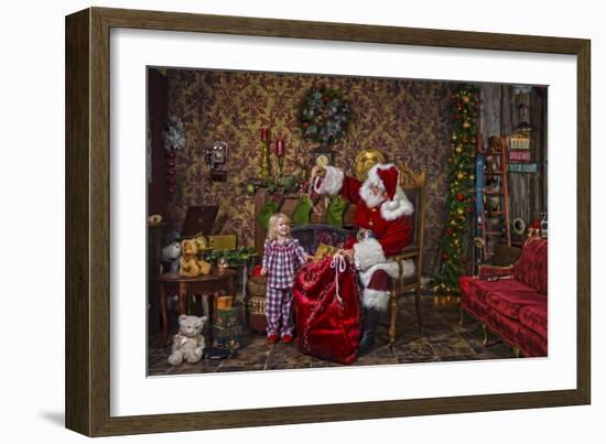 Santa-Santa’s Workshop-Framed Giclee Print