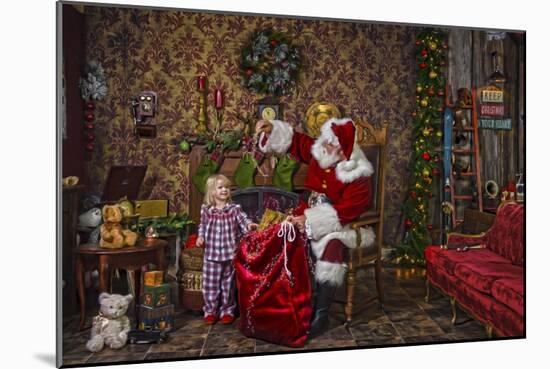 Santa-Santa’s Workshop-Mounted Giclee Print