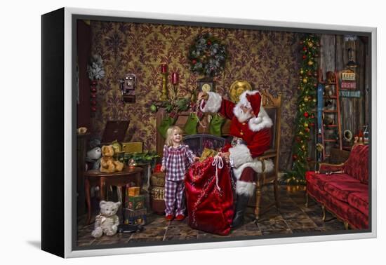 Santa-Santa’s Workshop-Framed Premier Image Canvas