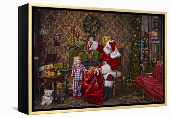 Santa-Santa’s Workshop-Framed Premier Image Canvas