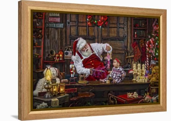 Santa-Santa’s Workshop-Framed Premier Image Canvas