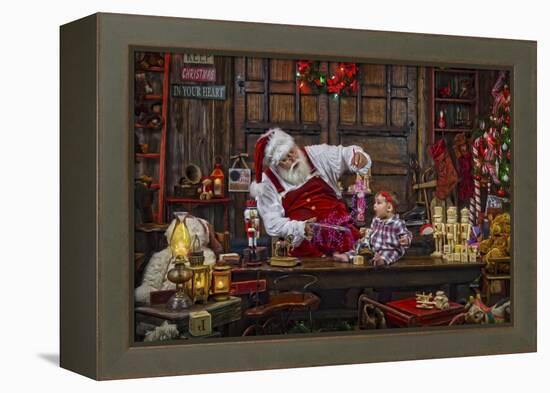 Santa-Santa’s Workshop-Framed Premier Image Canvas