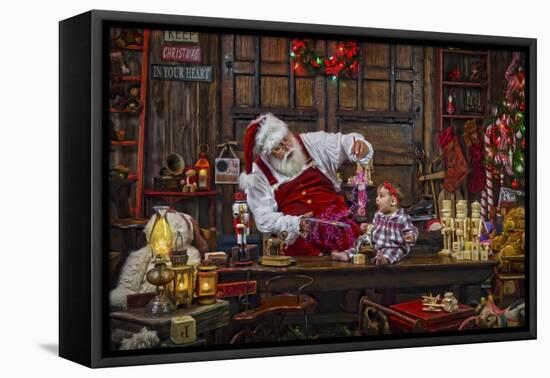 Santa-Santa’s Workshop-Framed Premier Image Canvas