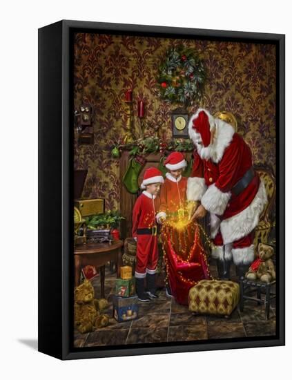 Santa-Santa’s Workshop-Framed Premier Image Canvas