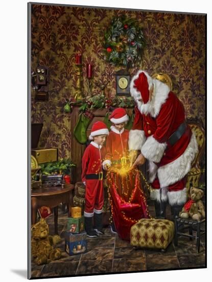 Santa-Santa’s Workshop-Mounted Giclee Print