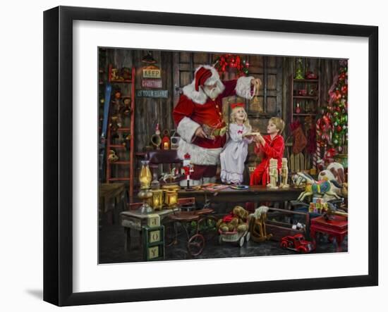 Santa-Santa’s Workshop-Framed Giclee Print