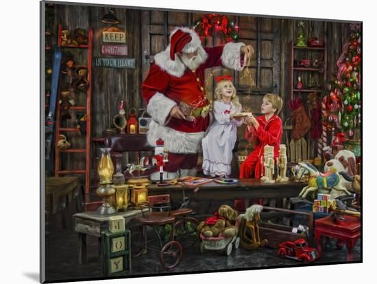 Santa-Santa’s Workshop-Mounted Giclee Print