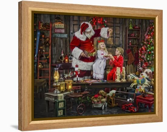 Santa-Santa’s Workshop-Framed Premier Image Canvas