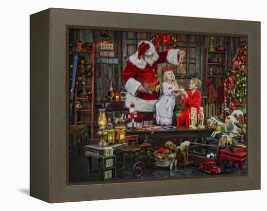 Santa-Santa’s Workshop-Framed Premier Image Canvas