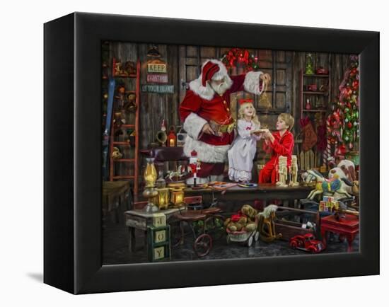 Santa-Santa’s Workshop-Framed Premier Image Canvas