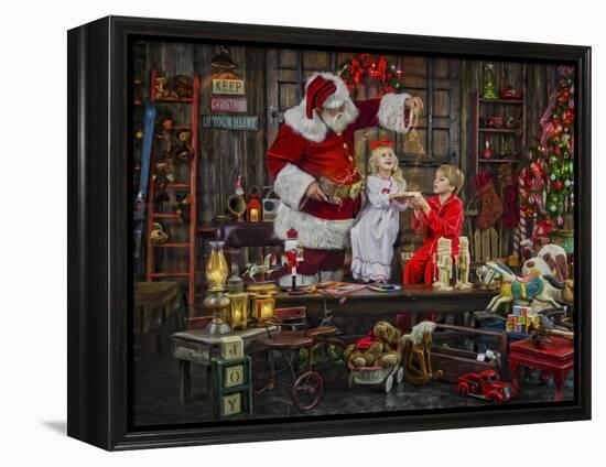 Santa-Santa’s Workshop-Framed Premier Image Canvas