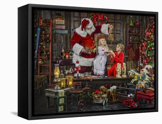 Santa-Santa’s Workshop-Framed Premier Image Canvas