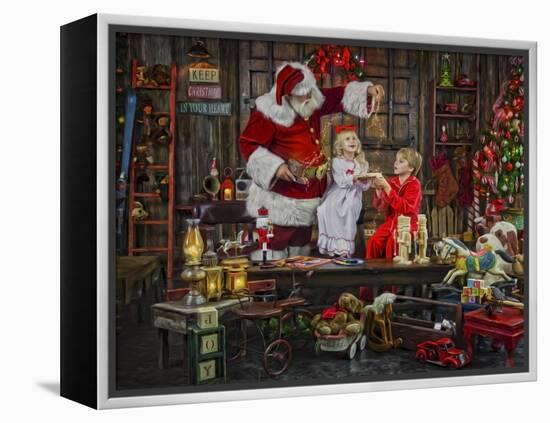 Santa-Santa’s Workshop-Framed Premier Image Canvas