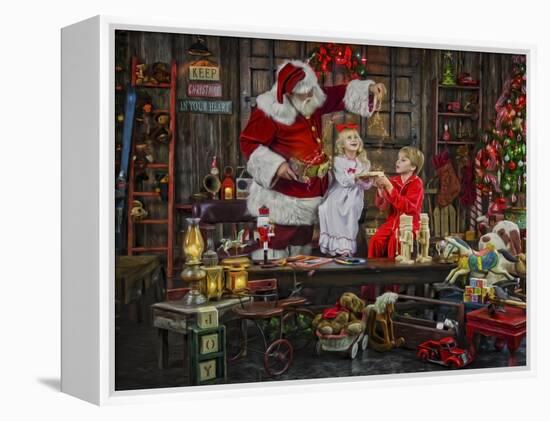Santa-Santa’s Workshop-Framed Premier Image Canvas