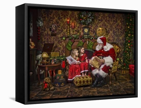 Santa-Santa’s Workshop-Framed Premier Image Canvas