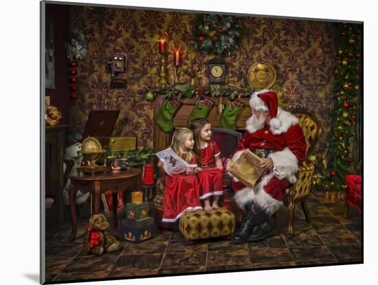 Santa-Santa’s Workshop-Mounted Giclee Print