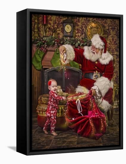 Santa-Santa’s Workshop-Framed Premier Image Canvas