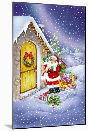 Santa-Art House Design-Mounted Giclee Print