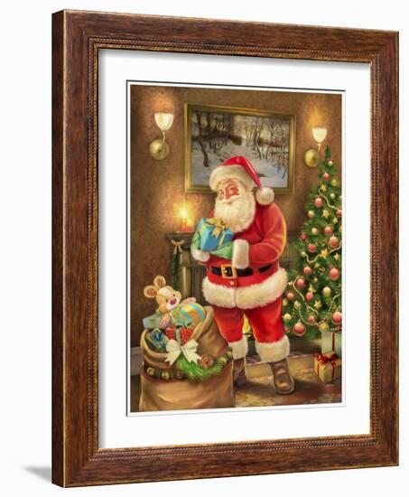 Santa-Art House Design-Framed Giclee Print